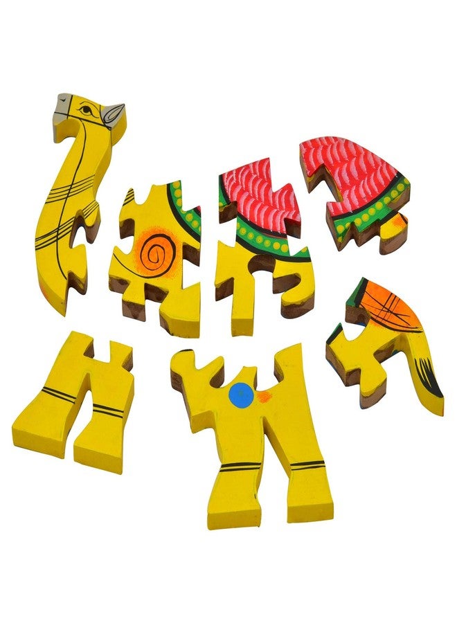 Toolart® Camel Shape 7 Piece Wooden Creative Educational Jigsaw Puzzles for Kids/Children (Dimensions Length - 5.5, Width - 6, Height - 0.5 Inch, Multi Colour) Educational Toys for Kids - Image 2